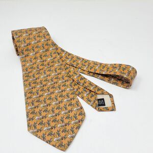 Hunting World necktie 100% silk with Ostrich Print 3.5" x 56" NWT